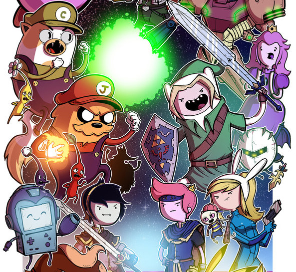 Ilustrador mistura Adventure Time com games e cinema