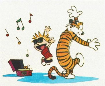 Calvin e Haroldo dançando