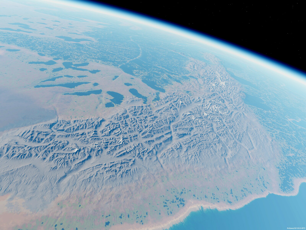 Terra Média vista do espaço