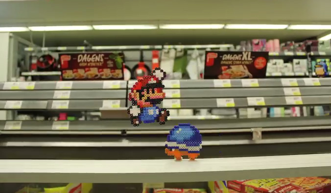 Mario Bros passeando pelo mundo real