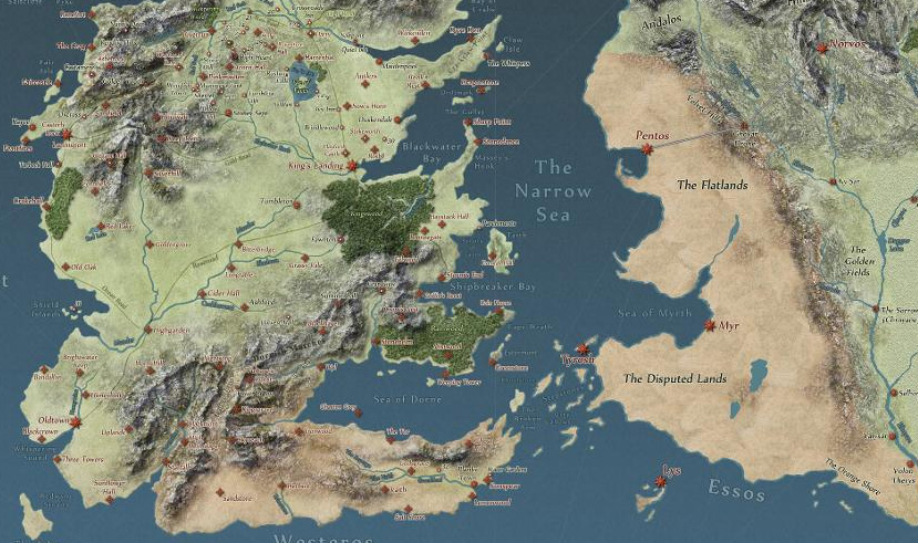 Google Maps de Westeros, de Game of Thrones