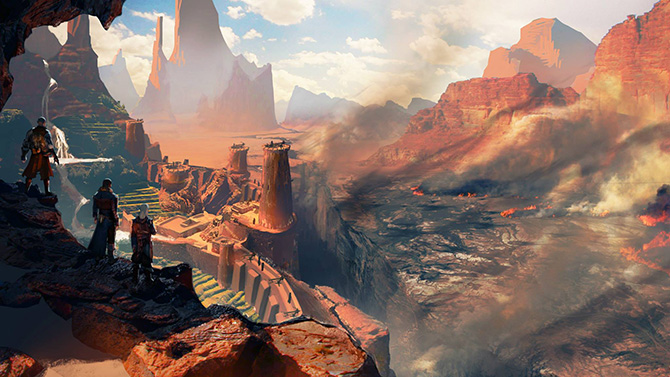 Vastos desertos são mostrados em telas de Dragon Age: Inquisition