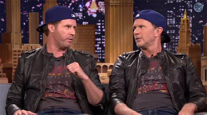 Chad Smith e Will Ferrell fazem duelo de bateria