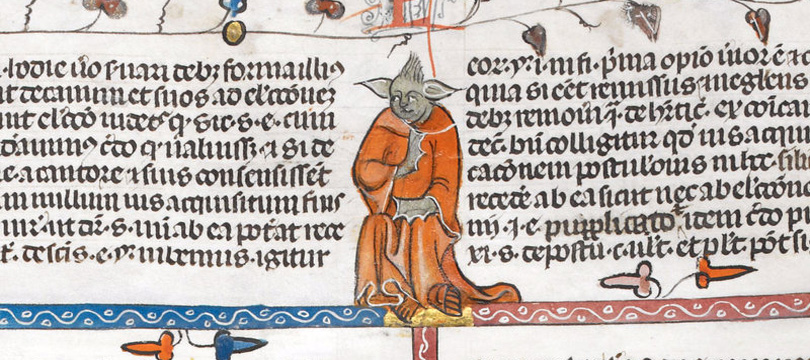 Yoda surge em manuscrito do século 14