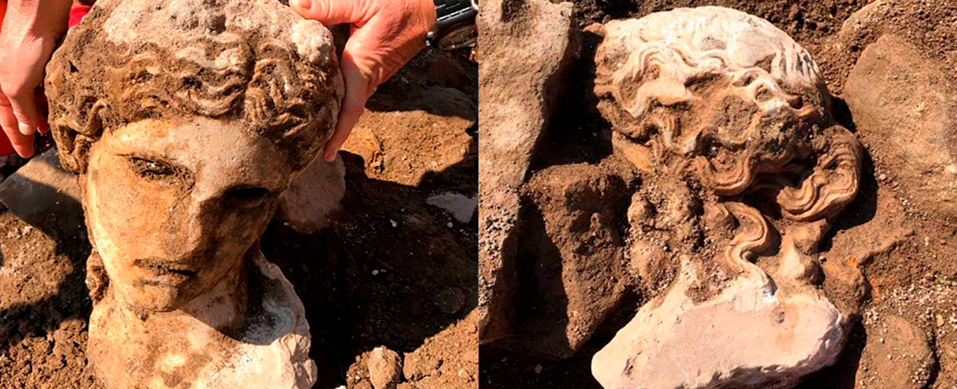 Busto de 2 mil anos do deus Dionísio é encontrado em Roma