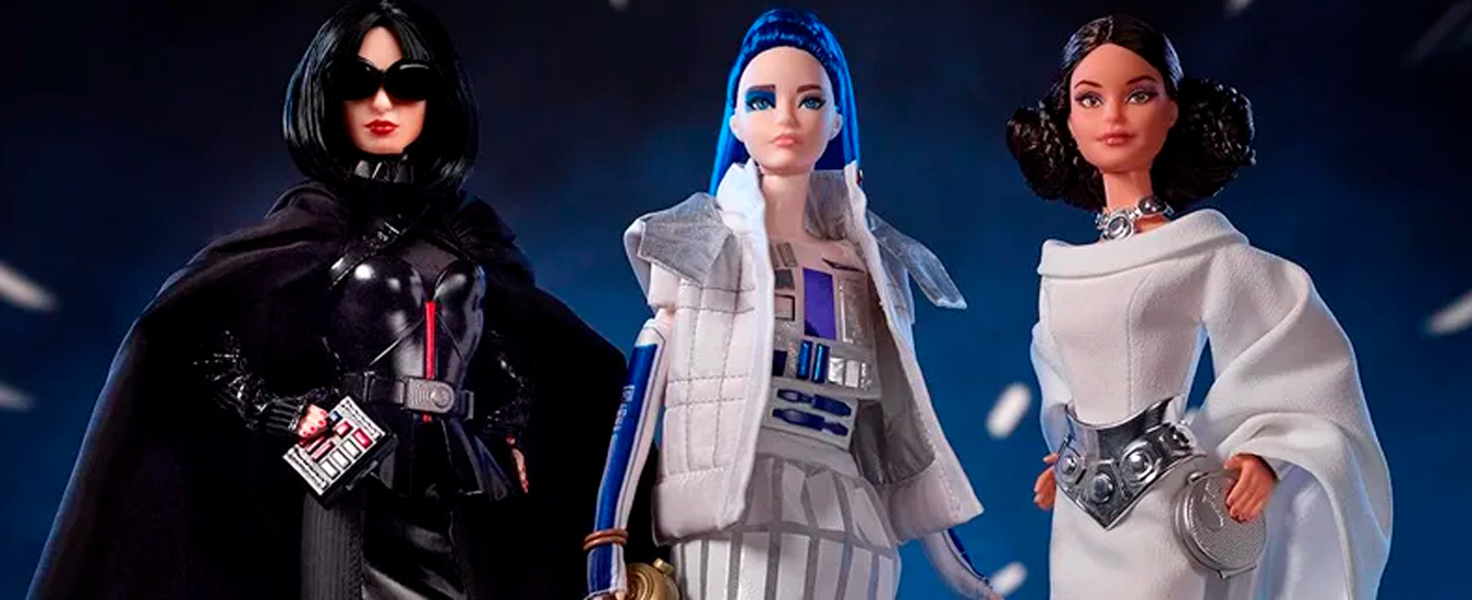 Barbies do Star Wars incluem Darth Vader, R2-D2 e Leia