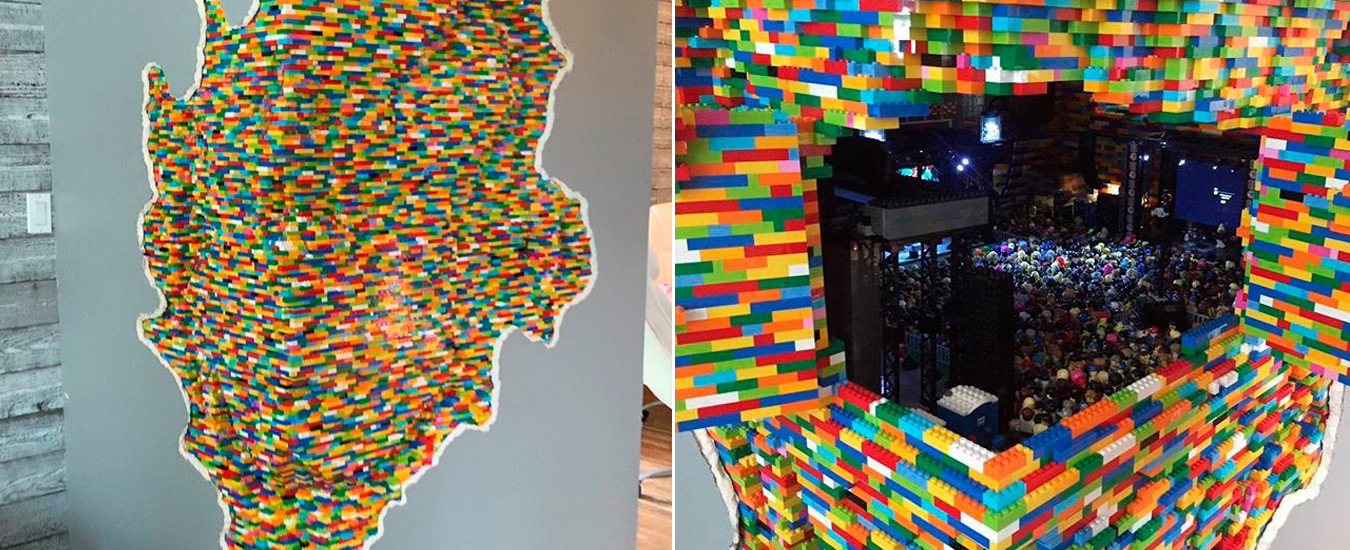 Estrutura artística abriga festival em LEGO escondido