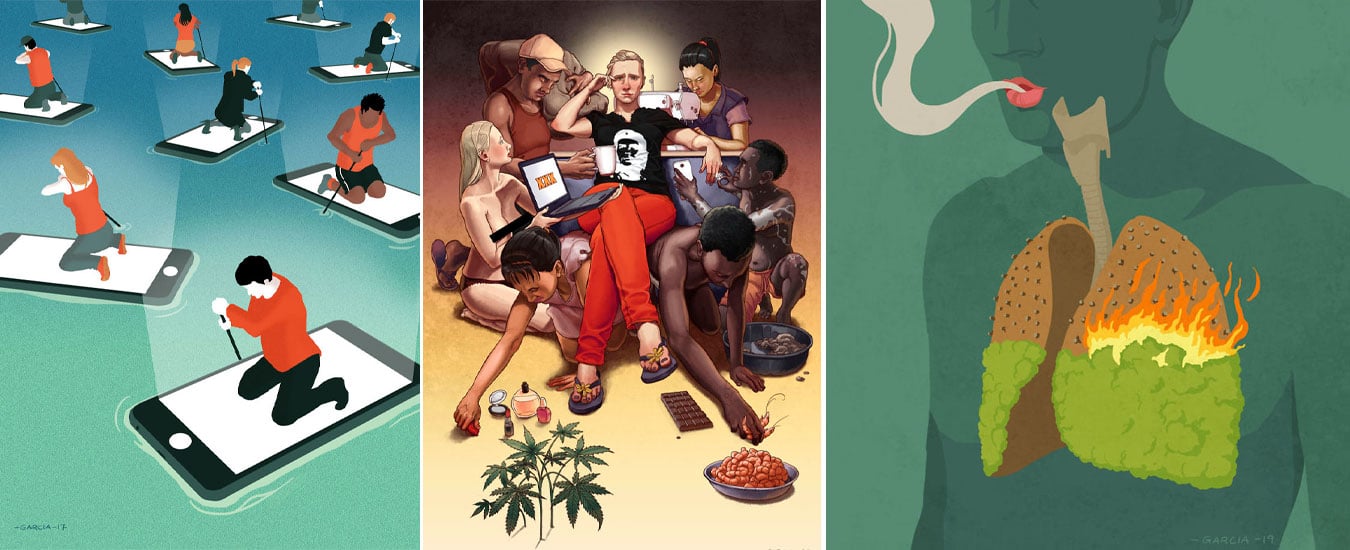 35 ilustrações dos problemas da sociedade moderna