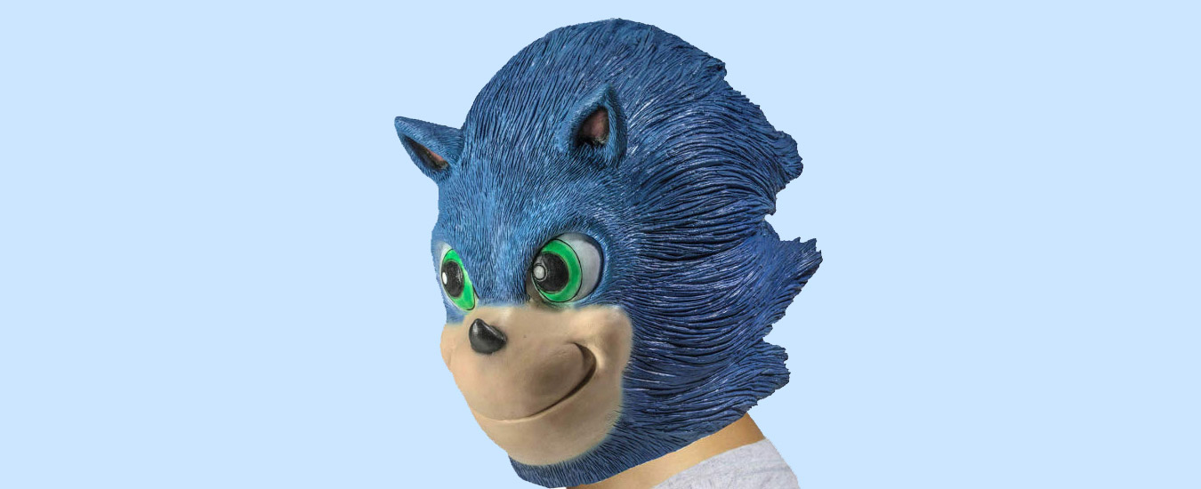 Máscara medonha do Sonic é inspirada no personagem do filme