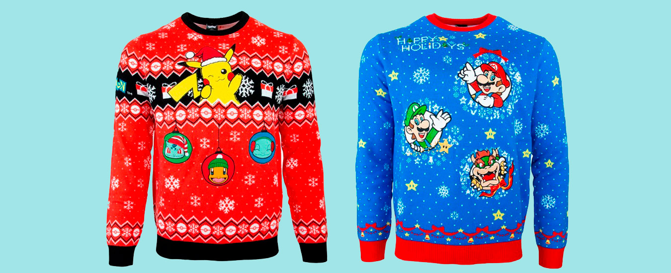 Que tal um suéter de Natal da Nintendo para o frio?