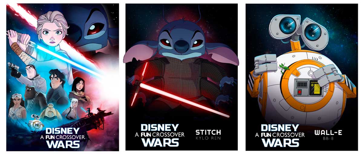 Personagens da Disney e Star Wars se juntam