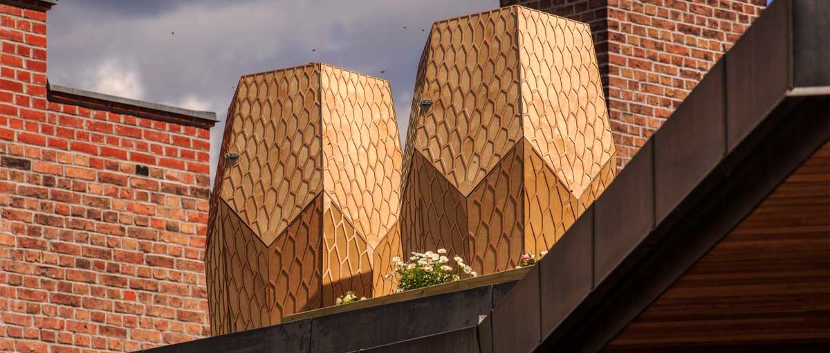 As modernas colmeias hexagonais na Noruega