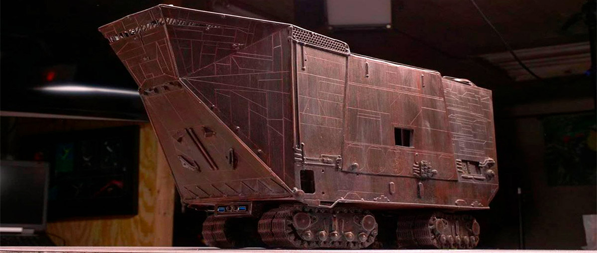 Um PC Jawa Sandcrawler destruidor