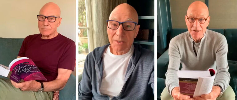 Patrick Stewart recita sonetos de Shakespeare todos os dias no Instagram