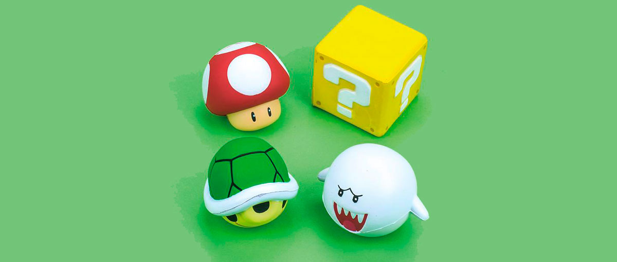 Bolas antistress do Mario Bros para aliviar a tensão