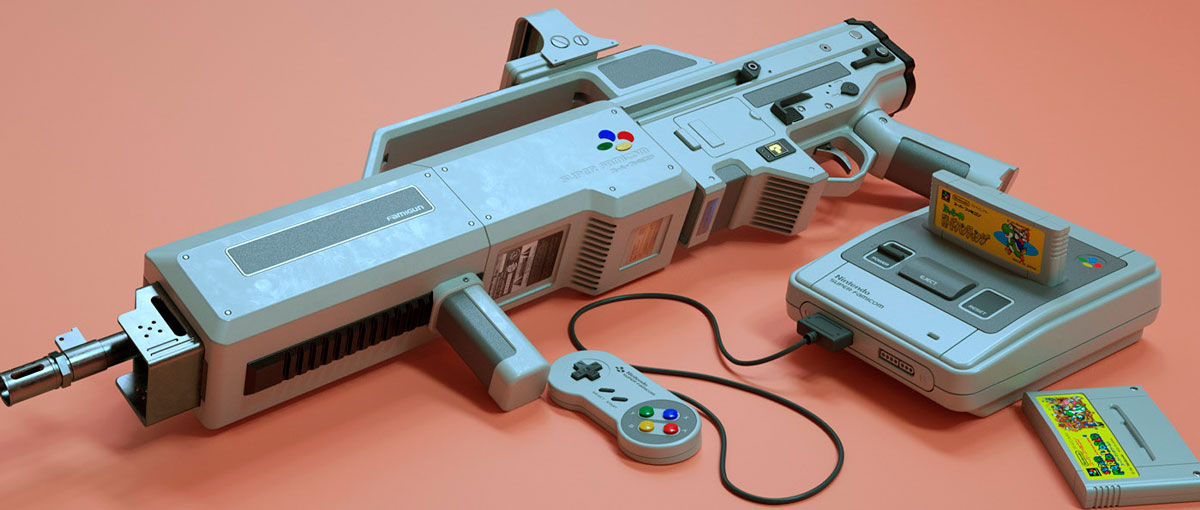 Um conceito de Super Famicom Gun de Alan Williams
