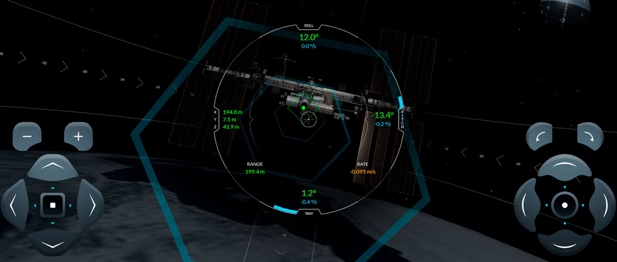 Simulador de atracação espacial: Pilote uma SpaceX Dragon 2 na web