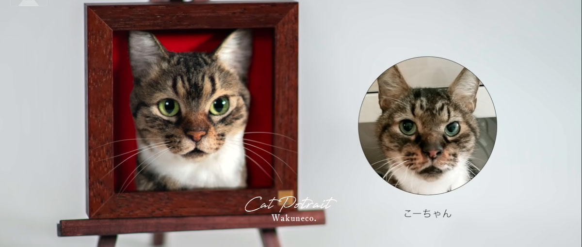 Em memória: Artista cria retrato 3D realista de um gato achado na rua