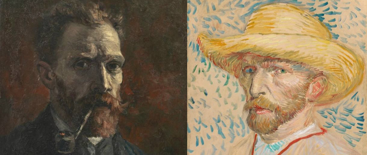 Os autorretratos de Van Gogh em uma galeria online
