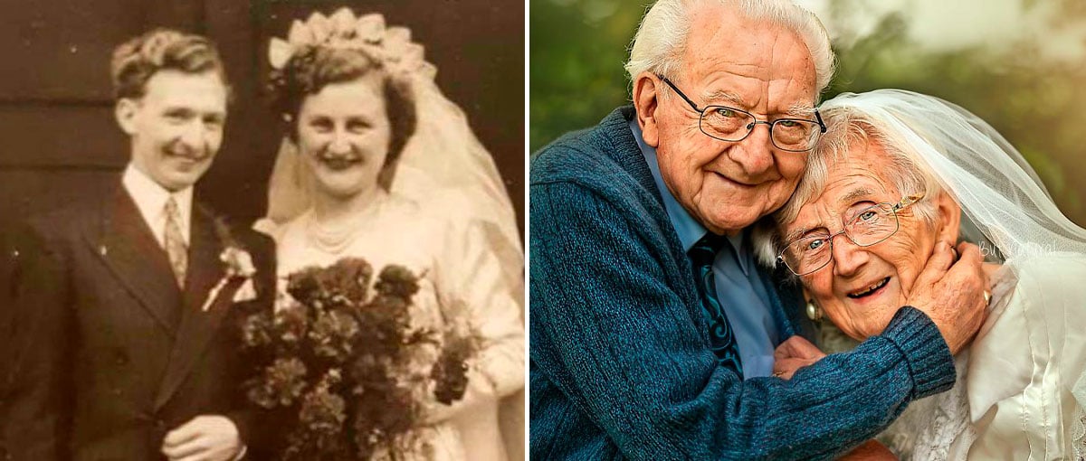 As belas fotos de um casal junto há 72 anos