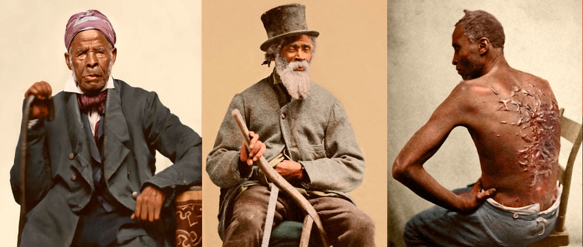 Fotos coloridas da escravidão e os seus horrores