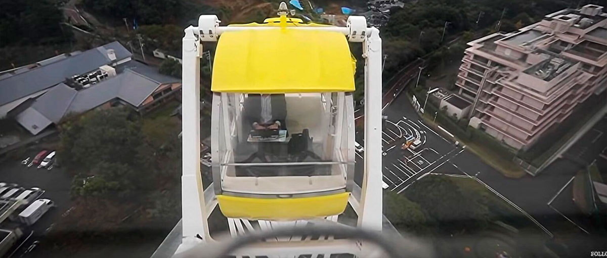 No Japão, você pode trabalhar em uma roda gigante