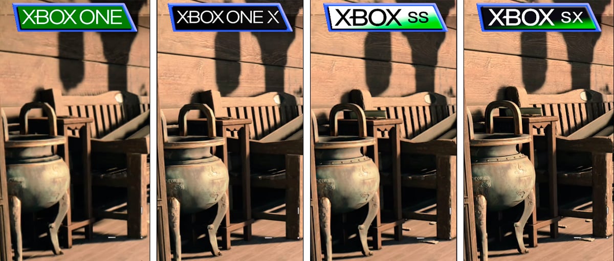 Comparações gráficas entre Xbox One, One X, Series S e Series X