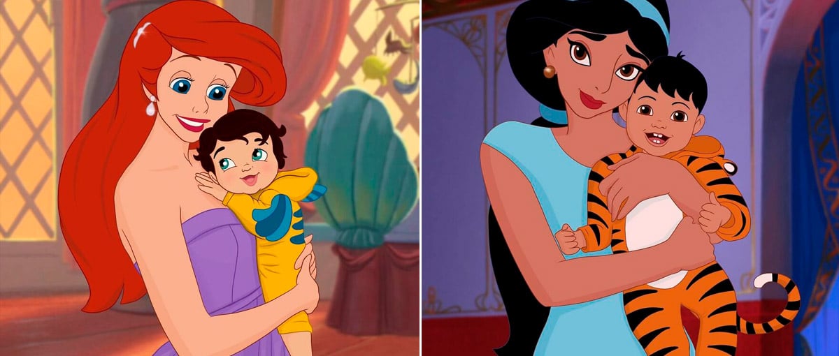 9 conhecidas Princesas Disney como mães