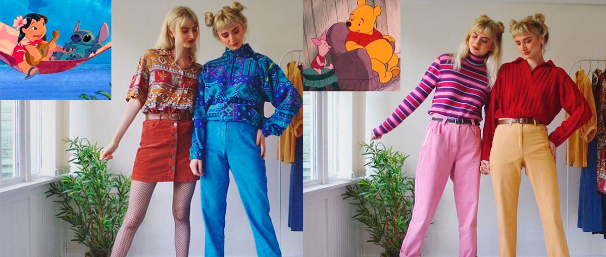 Gêmeas imaginam como personagens da cultura pop se vestiriam na vida real