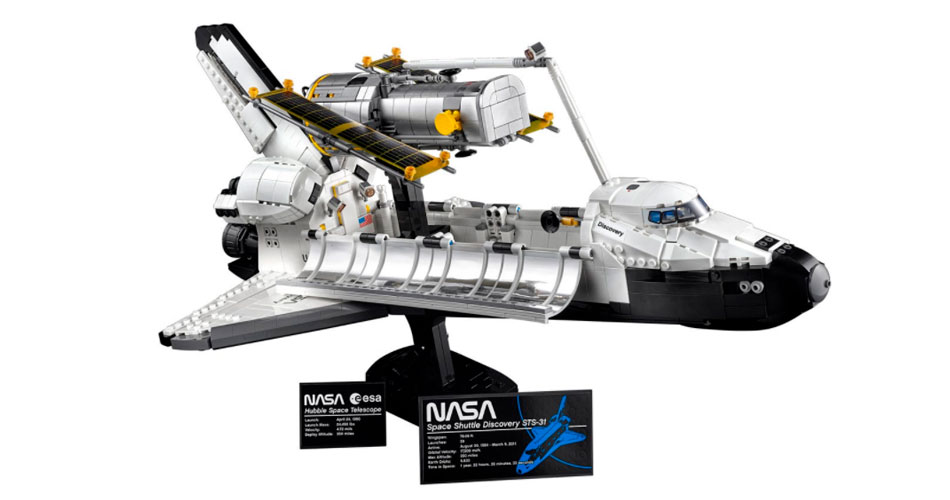 LEGO do Ônibus Espacial Discovery vem com réplica do Hubble