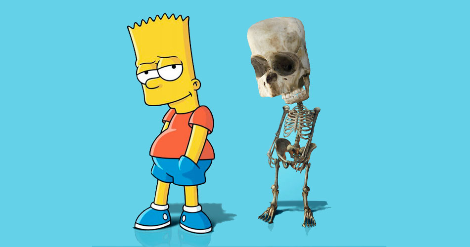 Os esqueletos de personagens da cultura pop