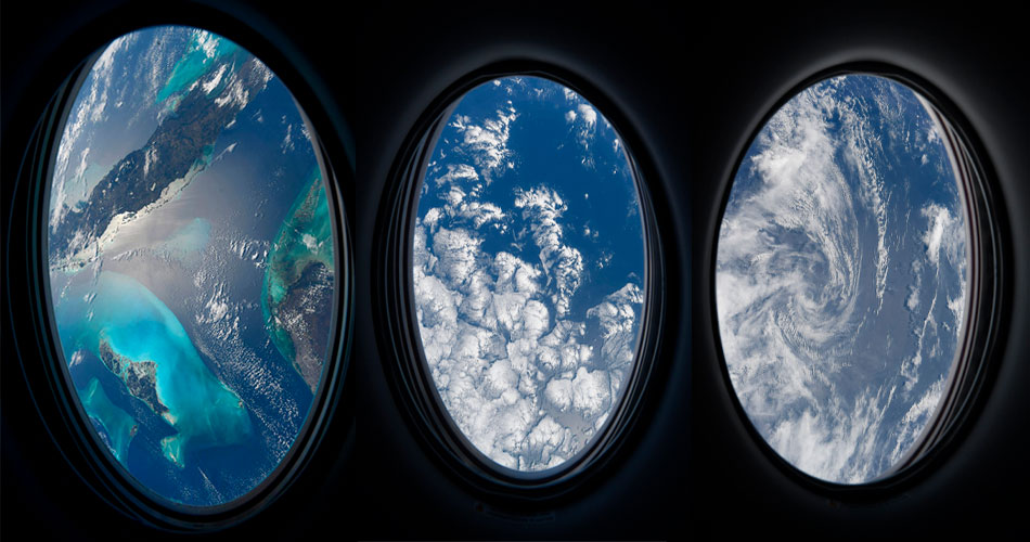 Astronauta compartilha fotos de sua janela no espaço
