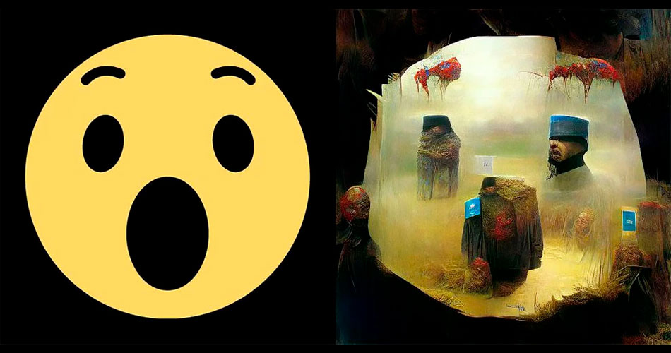 Rede Neural transforma Emojis em obras de Beksiński