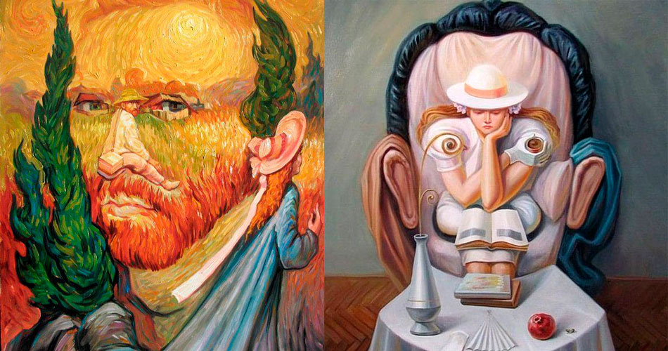 As artes surreais com cabeças de Oleg Shupliak