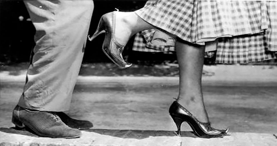 Os sapatos contra assediadores da Itália de 1955