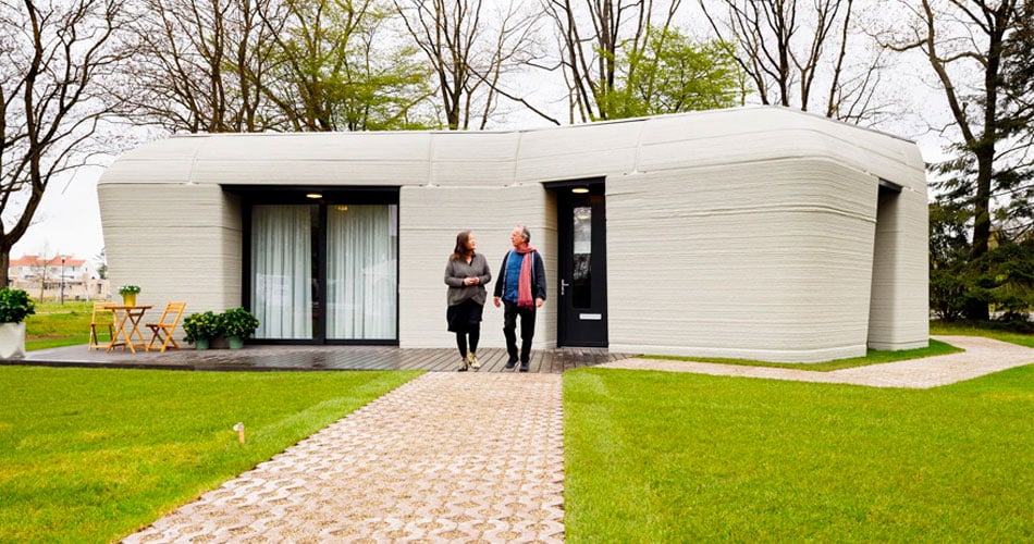A primeira casa de concreto impressa em 3D da Holanda