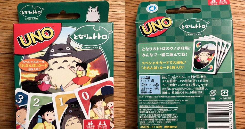 UNO do Studio Ghibli é inspirado em Meu Amigo Totoro