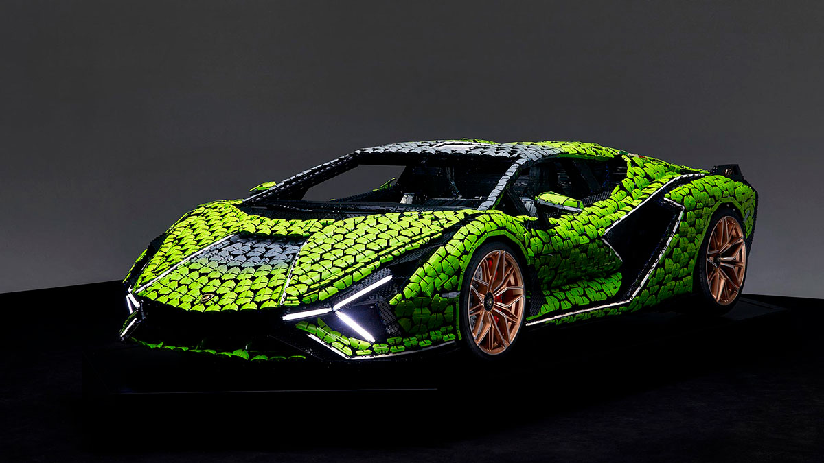 Lamborghini de LEGO em tamanho real é feita com 400 mil peças