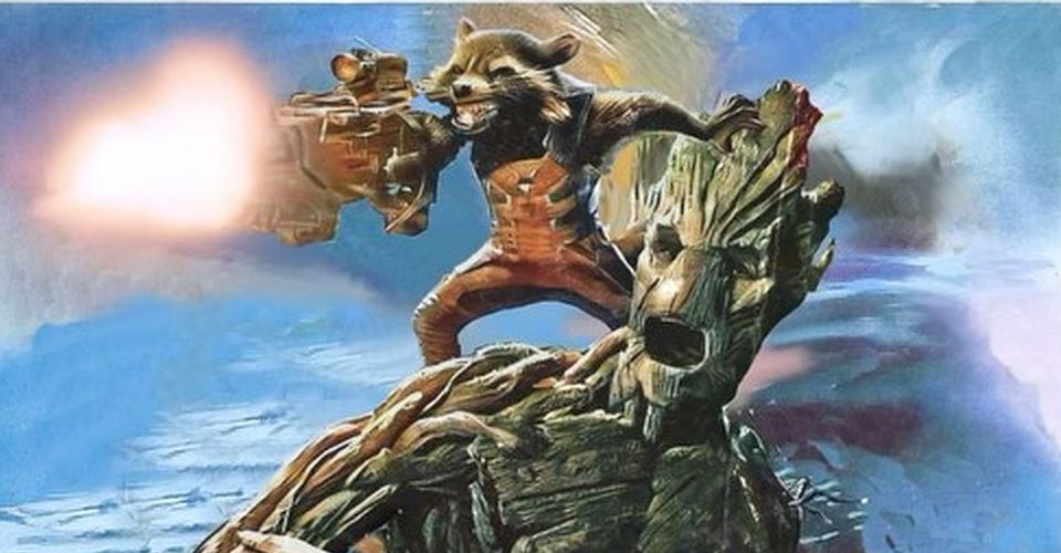 Groot e Rocket Racoon aparecem em pôster fandom em movimento