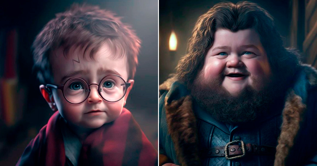Personagens do Harry Potter como bebês