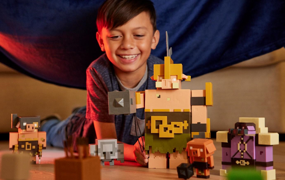 Mattel apresenta linha Minecraft Legends com figuras de ação