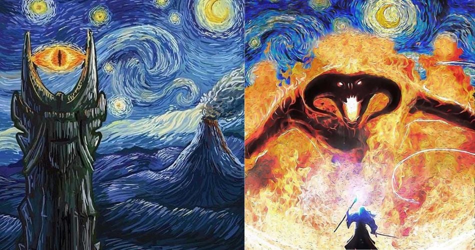 O Senhor dos Anéis e A Noite Estrelada, de Van Gogh, se juntam em arte