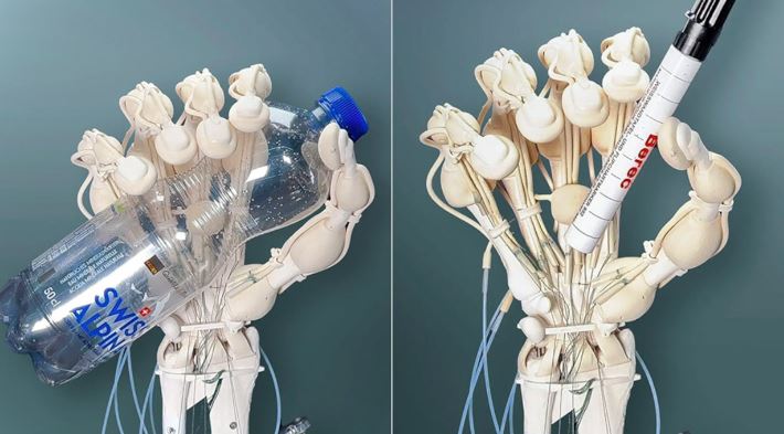 Esta mão robótica impressa em 3D possui tendões funcionais