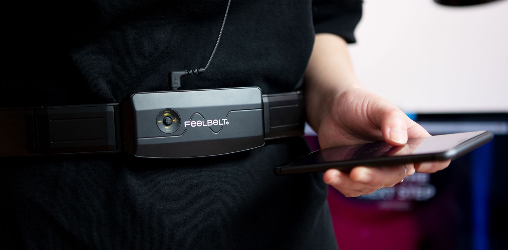 Feelbelt é um dispositivo em formato de cinto que deseja que você sinta o som e a música