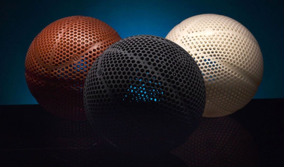 Bola de basquete sem ar da Wilson é impressa em 3D