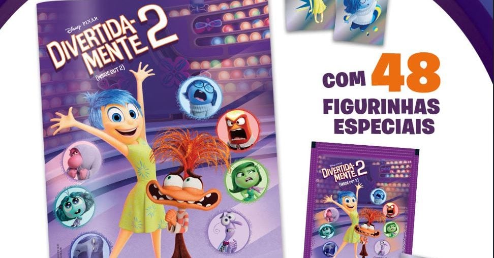 Álbum de figurinhas de Divertida mente 2 Chega pela Panini em Junho