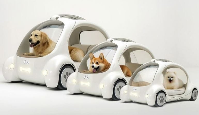 Hyundai mostra como seria um carro para cães projetado por IA