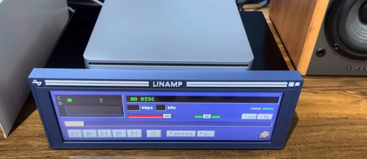 Inventor cria Linamp, um verdadeiro MP3 player com touchscreen inspirado no Winamp