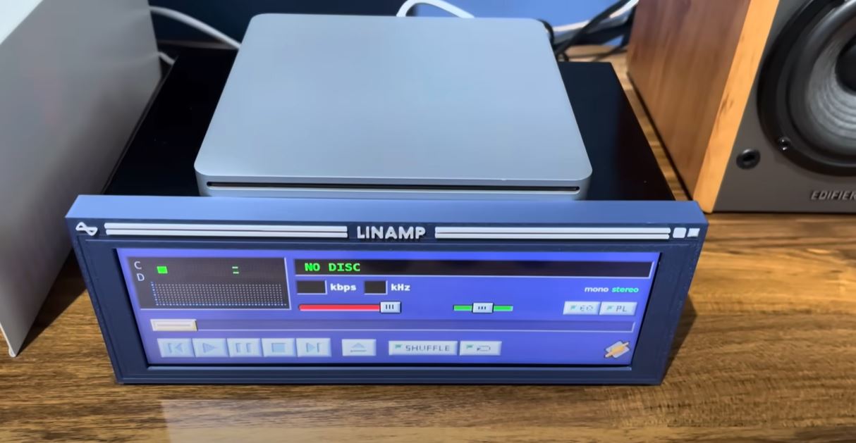 Inventor cria Linamp, um verdadeiro MP3 player com touchscreen inspirado no Winamp