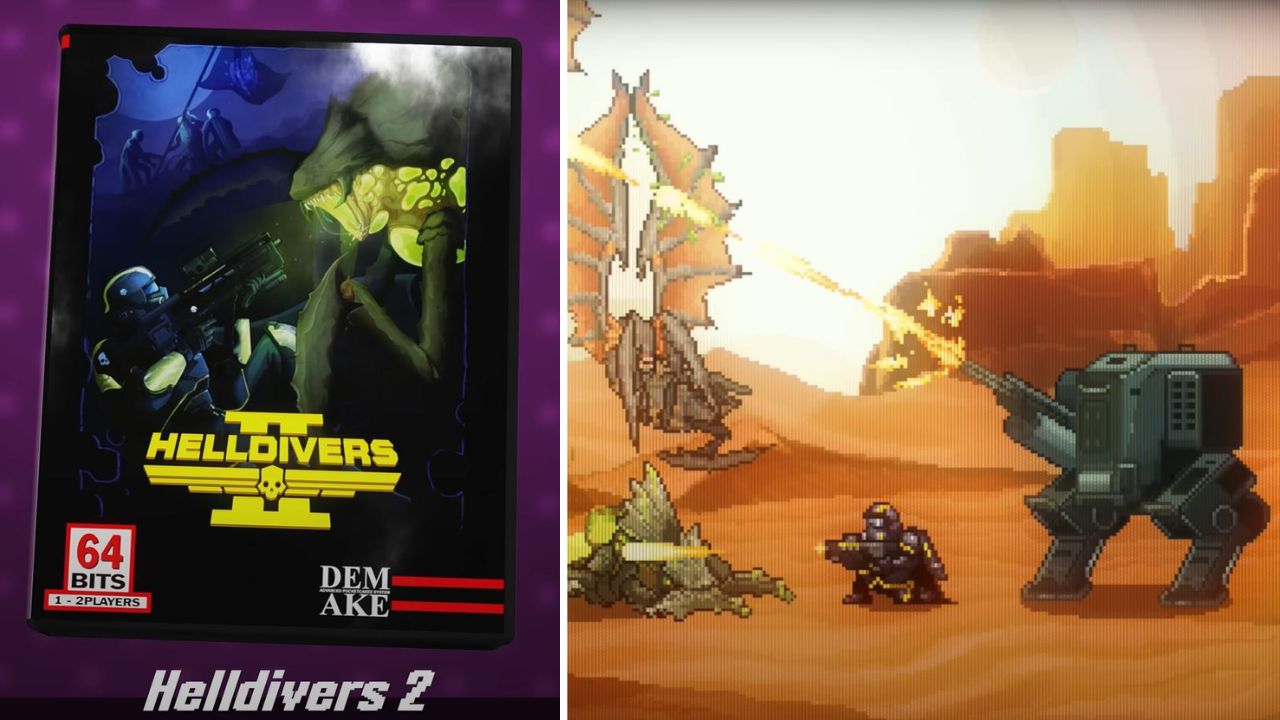 Como seria Helldivers 2 se fosse de Neo Geo